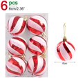 thumbnail image 3 of Juego de 24/6 bolas navideñas con purpurina para colgar en el árbol de Navidad, suministros de decoración para fiestas festivas en el hogar, 6 cm, 3 of 5