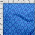 thumbnail image 3 of oneOone Cotton Poplin Medium Blue Fabric Abstract Craft Projects Decor Fabric Printed By The Yard 56 Inch Wide, 3 of 4