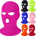 thumbnail image 2 of Windfall Men Women 3-Holes Knitted Full Face Cover Ski Neck Gaiter, Winter Balaclava Warm Knit Beanie for Outdoor Sports, 2 of 2