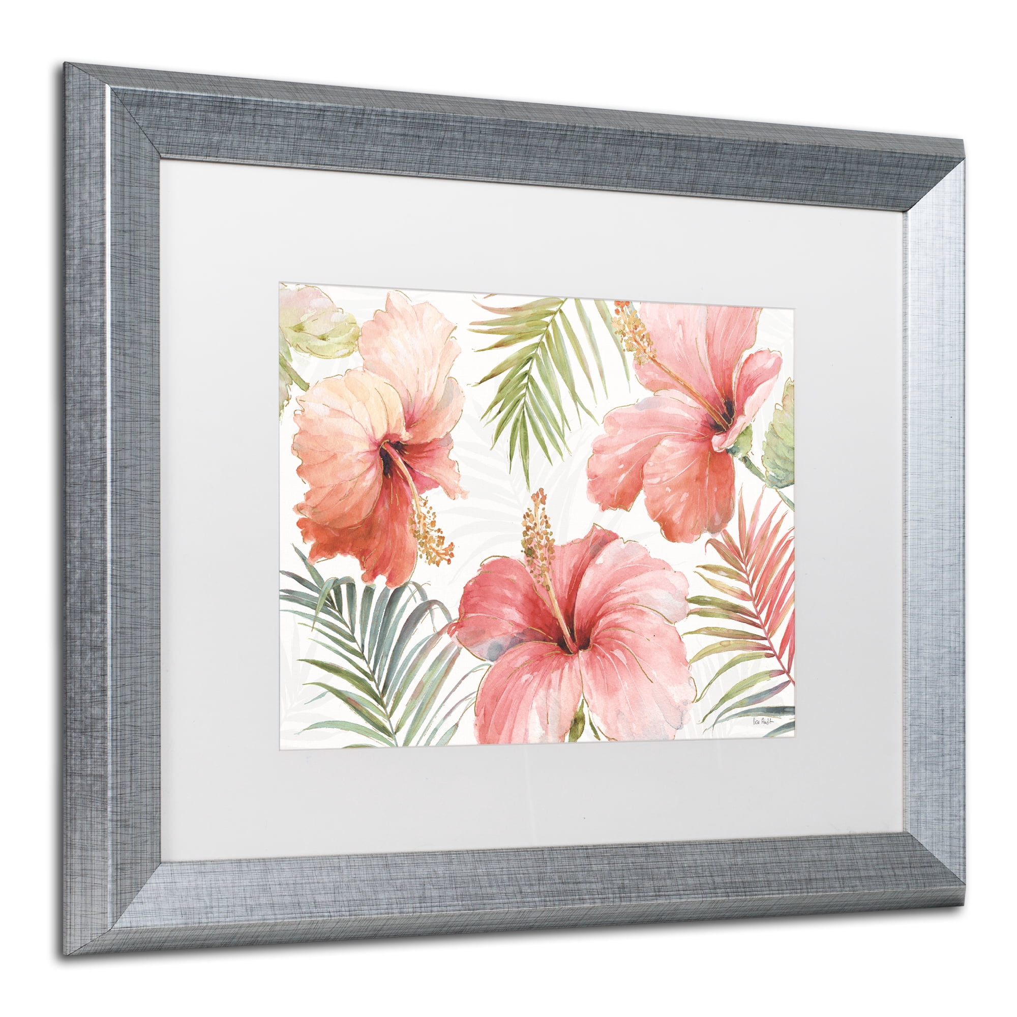 Trademark Fine Art 'Tropical Blush I' Matted Framed Art by Lisa Audit