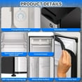 thumbnail image 4 of BeesClover 3.2 Cu. Ft Mini Fridge with Freezer, Compact Refrigerator with Single Door, Energy Saving, Small Fridge Adjustable Thermostat Control, Mini fridge for Bedroom, Dorm, Office, Silver, 4 of 7