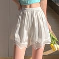 thumbnail image 7 of Htigea Clearance Shorts for Under Dresses Women Anti Chafing Underwear Seamless Boyshorts Panties Lace Under Shorts White,XL, 7 of 7