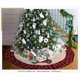 thumbnail image 3 of Wosthever de árbol de Navidad de 120cm de diámetro, delantal inferior de fiesta, alfombra redonda roja y bordada, decoración del hogar, cocina, Kits de decoración para fiestas Wosthever HA068027-00, 3 of 6
