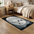 thumbnail image 2 of ODIKA 5'x7' Washable Area Rug Gothic Raven Flock Mystical Border Skull Damask Ornate Norse for Dining Room, Under Table, Home Office, Non-Slip Chair-Friendly, 2 of 7