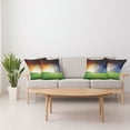 thumbnail image 4 of Ambesonne Landscape Throw Pillow Cover 4 Pack, Thunder Field, 16", Green Orange Blue, 4 of 6