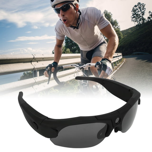 Gafas de Sol de Cámara, Lentes Polarizadas Aparos de Cámaras Solas ABS Mobile Wifi Interconexión 1080p Batería HD 600MAH Cable de Datos para Caminar
