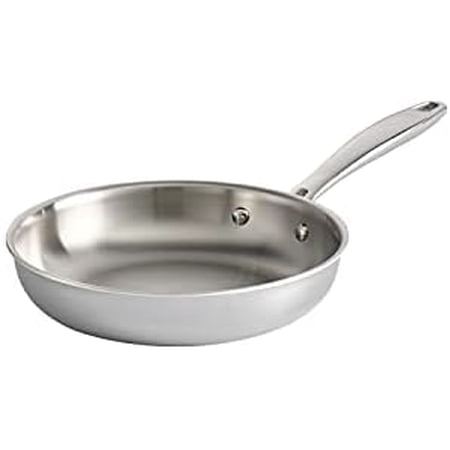 Signature Tri-Ply Clad Stainless Steel 8-Inch Small Frying Pan, Induction-Ready Skillet, Dishwasher-Safe, NSF-Certified, Made in Brazil