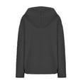 thumbnail image 5 of Sevevn Womens New Long Sleeve Hooded Jacket Solid Color Casual Loose SweaterPlush Sweatshirt Gray XL Early Access Deals, 5 of 6