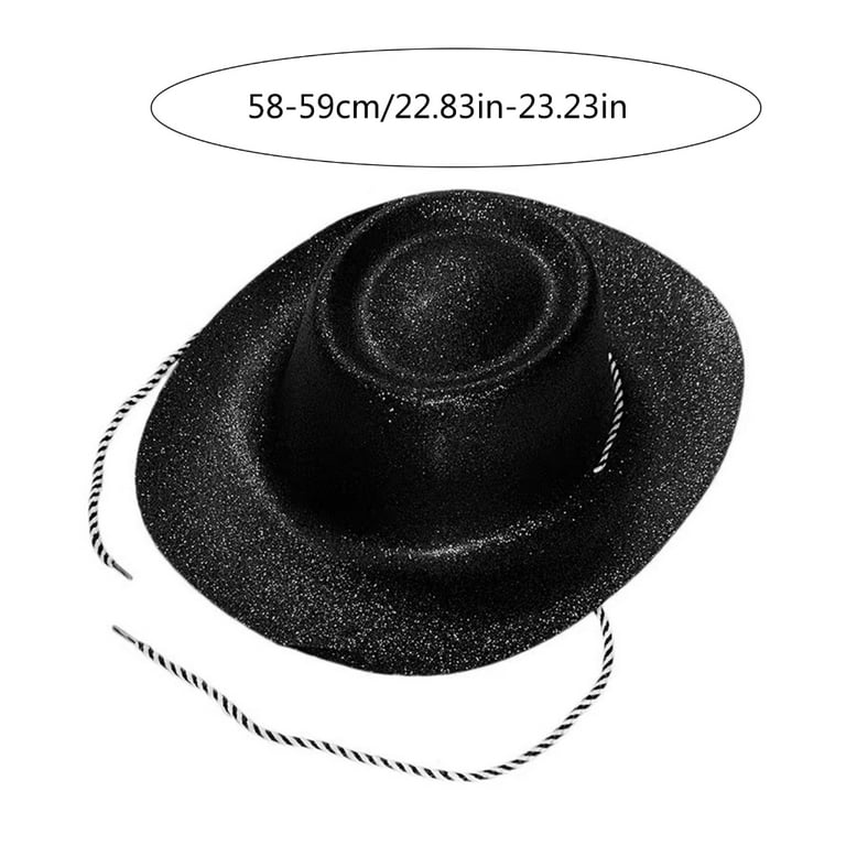 Glitter Black Plastic Trilby Hat Glitter Black Plastic Trilby Hat