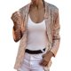 thumbnail image 1 of Gibobby Blazer mujer casual Blazer De Mujer Chaqueta De Traje De Manga Larga Chaqueta Bolero Traje Cárdigan De Gabardina(Caqui,CH), 1 of 5