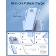 thumbnail image 2 of Cargador portátil Nusyddy de 12000 mAh con cable y enchufe integrados, 2 of 7