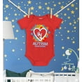 thumbnail image 3 of Shop4Ever  Autism Awareness Hands in Heart Baby Baby's Bodysuit Infant Cotton Romper 18 Months Red, 3 of 5