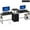 Black, variant on HOMCOM Computer Desk for 2 Person, Gaming Desk with Power Outlets, Black