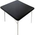 thumbnail image 2 of Cocktail Fitted Spandex Stretch Square Table Covers Caps Elastic Square Tablecloth Black Table Topper 36x36 Inch, 2 of 6