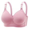 thumbnail image 3 of Audhol Minimizer Bras for Women High Support Bras for Women Adjustable Strap Full Coverage Up Bras Comfortable No Underwire Wireless Bras Bras for Women No Underwire Hot Pink 46, 3 of 8
