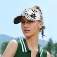 thumbnail image 6 of Daiia Cute Cow and Milk Stains Pattern Sport Sun Visor Hats Visor Cap Adjustable Empty Top Baseball Cap Cotton Ball Caps for Women and Men, 6 of 8