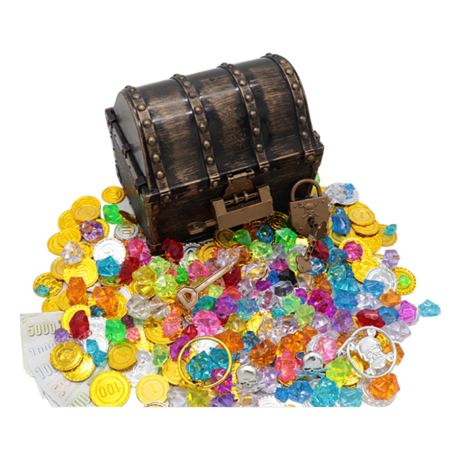 Pirate Treasure Chest Storage and Decorative Box for Kids Room Toys C 