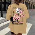 thumbnail image 5 of adaychics Japanese Graphic Tees for Women Flower Crew Neck Fashion Casual T Shirts Summer Loose Fit Tops Daily Wear, 5 of 8