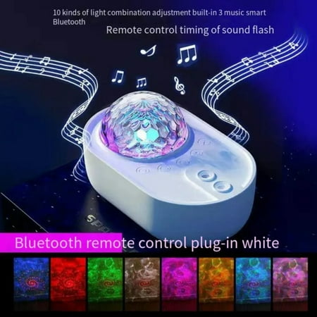 

CHNGXJC Water Star Lights USB Built-in Music Nightlight LED Laser Projection Lamp - Tranquil Atmosphere Bedside Lamp with Stunning Visual Effects