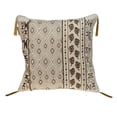 thumbnail image 2 of Nassau Collection Floral Diamond Pattern Cotton Throw Pillow - 18" - Beige and Gold, 2 of 7