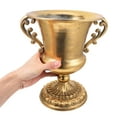 thumbnail image 3 of unbranded Florero Retro De Metal Dorado Con Europeo Para De Hogar, 3 of 6