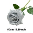thumbnail image 2 of Silver Roses Artificial Flowers -1Pcs Realistic Single Long Stem Fake Silk Roses Bouquet for Party Home Wedding Centerpiece Hotel Office Decor, 2 of 6
