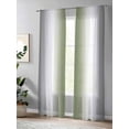 thumbnail image 4 of Abstract Sheer Curtains 84 Inch Long 2 Panels, Dark Gray Seaweed Rate Gradient Ombre Light Filtering Rod Pocket Semi Sheer Curtains, Sheer Voile Drapes for Living Room Bedroom, 52"x84", 4 of 5
