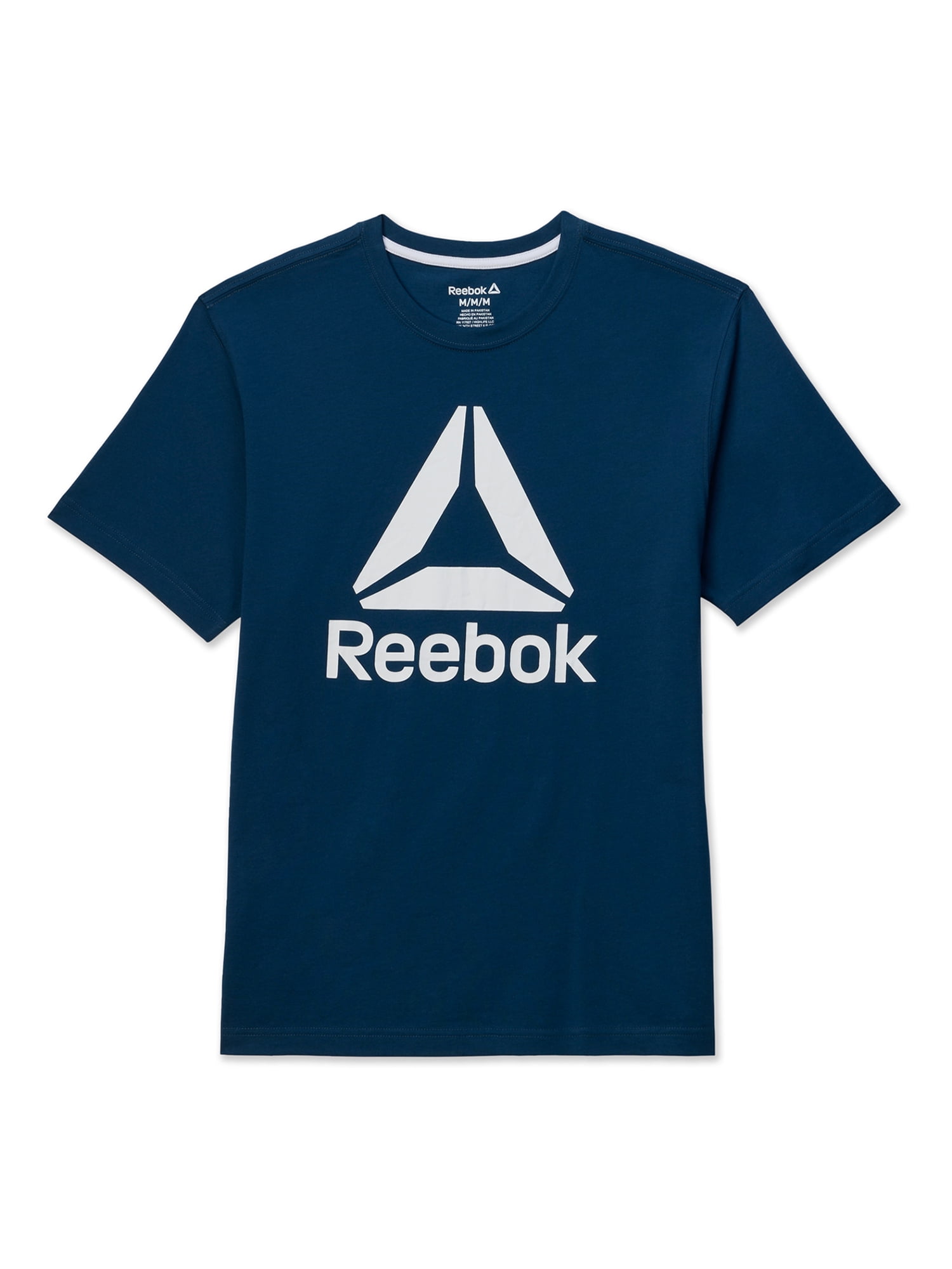 Reebok Men's and Big Men's Delta Big Logo Graphic Short Sleeve Tee, up to Sizes 3XL