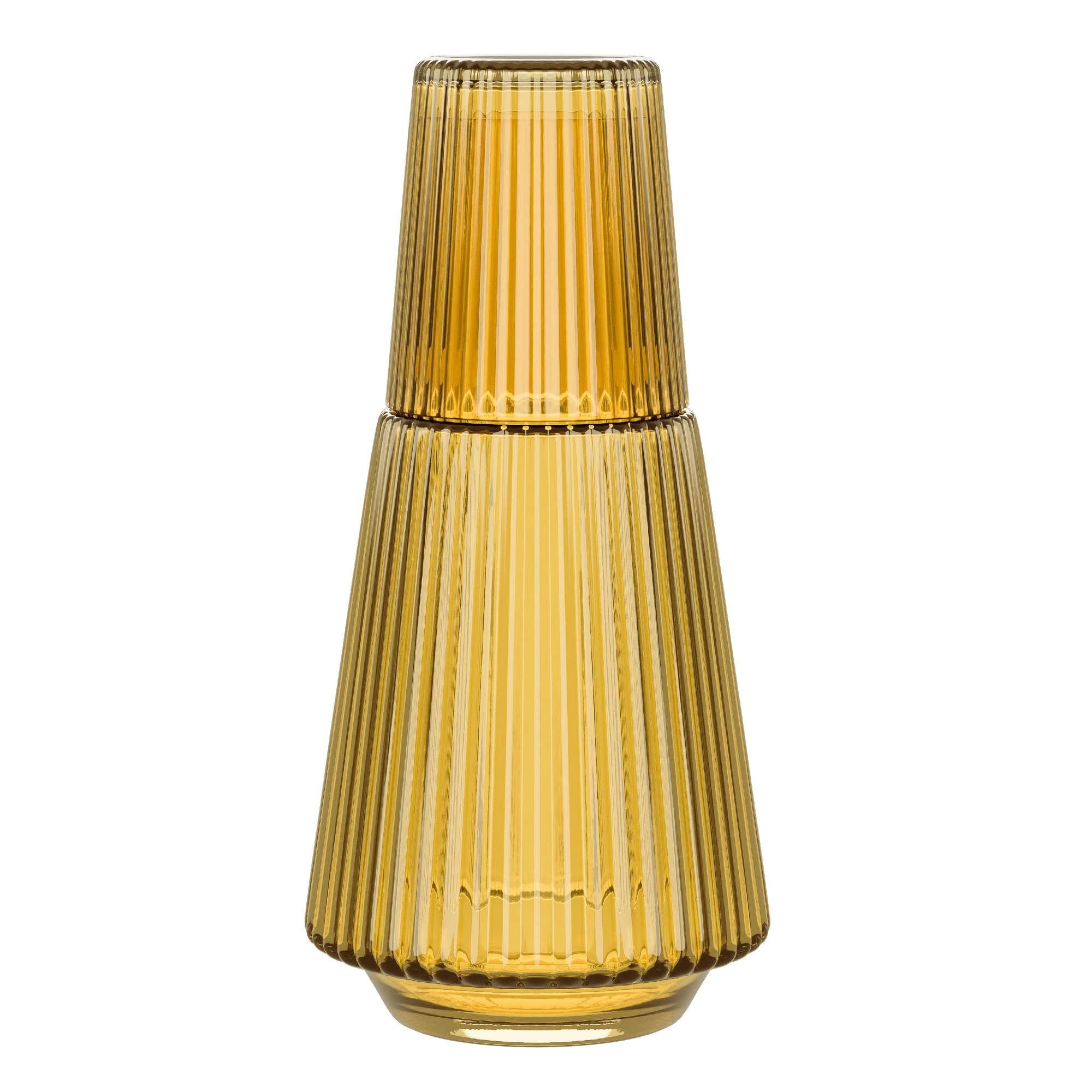 CARAFFA PLISSE' AMBRA VETRO - Matilde Stile e Innovazione