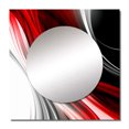 thumbnail image 2 of Designart "Endless Ripples Red and Black I" Modern Waves Square Mirror For Wall Decor - Large Red Square Printed Wall Mirror Art - Square Modern Mirror - Wall Mounted Square Large Mirror, 2 of 5