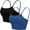 Bla-Dblue, variant on Asoul 2 Packs Camisole for Women Cotton Adjustable Strap Crop Undershirts With Shelf Bra Tank Tops in Summer