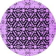 thumbnail image 1 of Ahgly Company Indoor Round Oriental Purple Traditional Area Rugs, 8' Round, 1 of 4