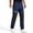 Blue, variant on Mens Cargo Pants Color Block Durable Pants with Multi-Pocket Outdoor Lightweight Pants for Work Gray XL