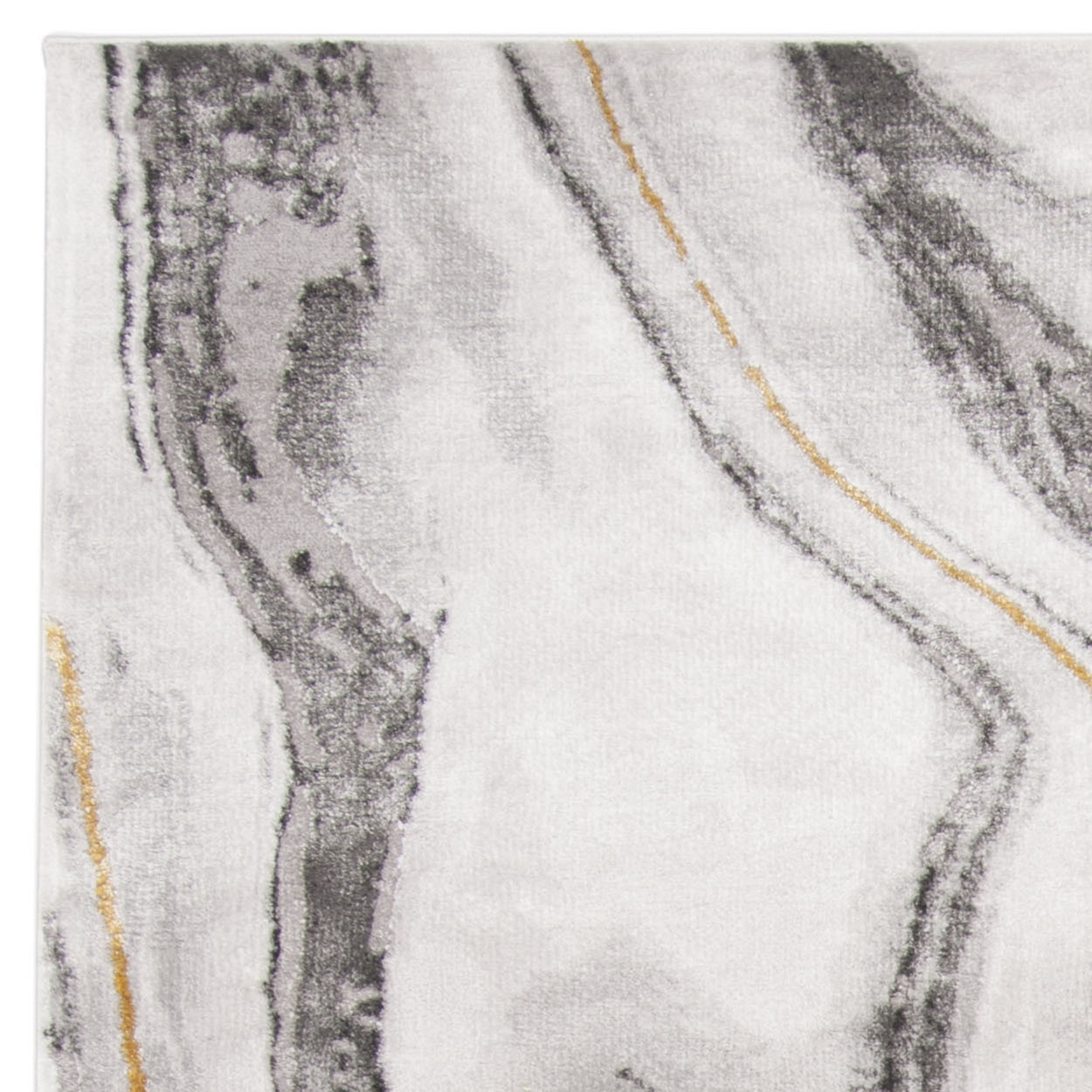 SAFAVIEH Craft Angjelko Abstract Area Rug, Grey/Gold, 8' x 10'