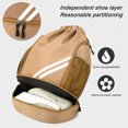 thumbnail image 4 of Mochila Oxford Tela Moda Casual Hombres Suave Cordón Natación Bolsa Caqui, 4 of 9