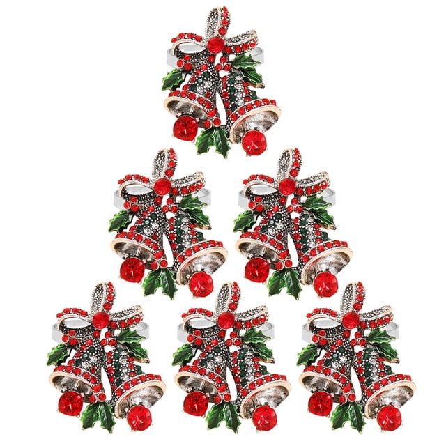 unbranded 6Ud Servilleteros Decorativos En Forma De Roja Para Eventos Navideños