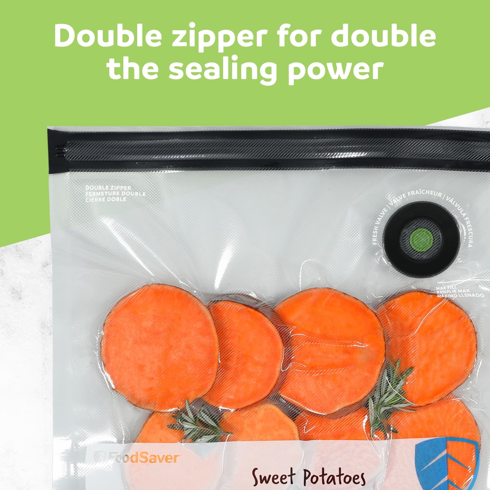 FoodSaver Reusable Gallon Vacuum Zipper Bags, 8 Count BPA-Free Storage Bags for Food, Sous Vide, and Meal Prep, Compatible with Handheld Sealers