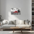 thumbnail image 3 of ZHONGYUTONG Red Barn Canvas Wall Art Farmhouse Black and White Pictures Country Rustic Farm Painting for Bathroom Bedroom Decor Framed (12.00" x 18.00"), 3 of 5