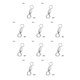 thumbnail image 3 of Soidarity Conector de pesca Flexible resistente al desgaste cobre ligero rodamiento de bolas barril conectores a presión alta resistencia a la ocho 10Conjunto, 3 of 6