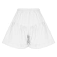 thumbnail image 6 of RYRJJ Women's Shorts Summer Baggy High Waisted Ruffle Flowy Wide Leg Buttons Pleated Casual Shorts Fashion Short Shorts(White,XL), 6 of 7