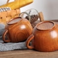 thumbnail image 5 of FURNIX Coffee Mug Top Grade Natural Solid Wood Tea Cup,Kitchen Cup,Toothbrush Cup,Eco-Friendly Lightweight,Wooden Drinkware For Tea,Coffee,Wine,Beer,Wooden Mug Gift Idea 8.7X5.7Cm, 5 of 9