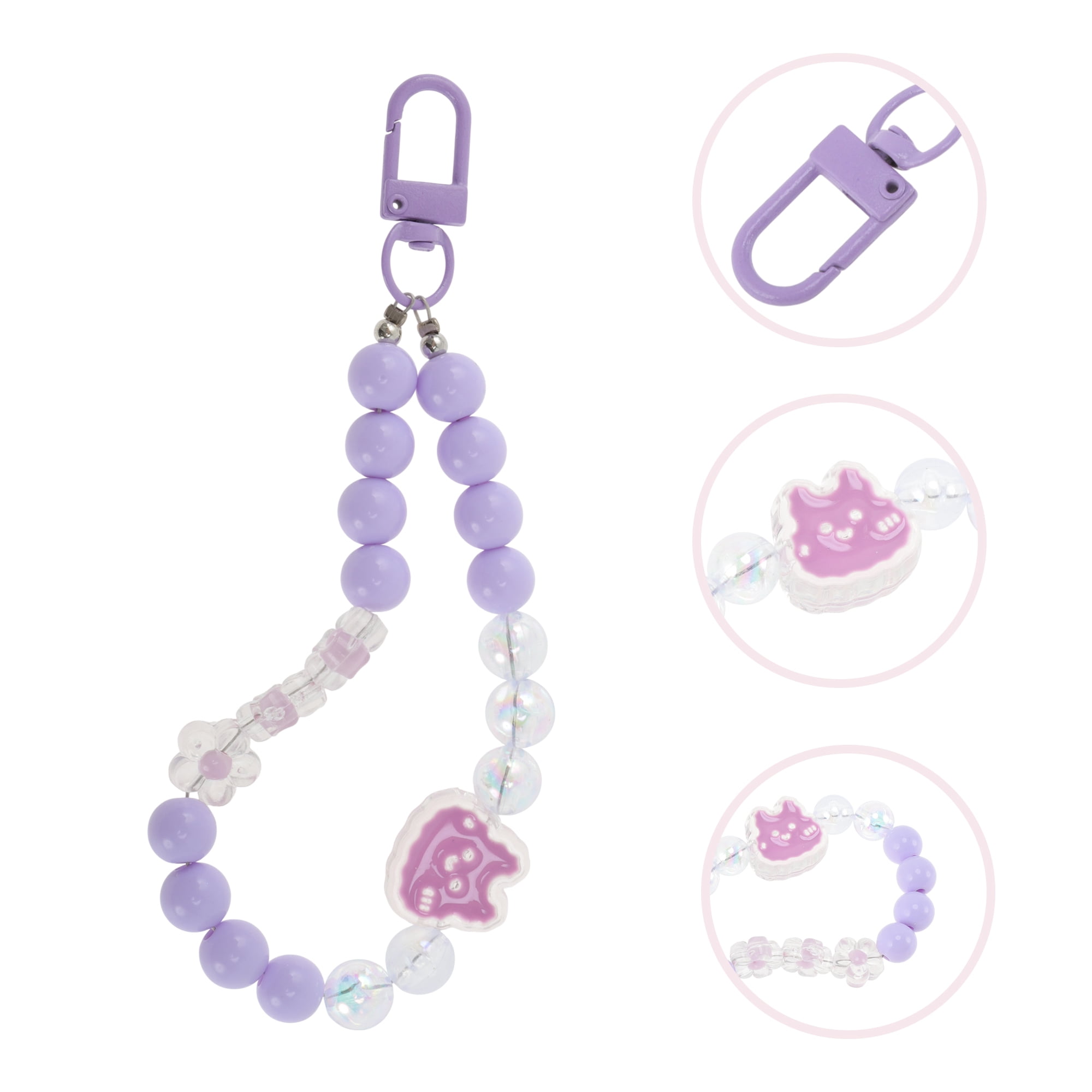 Unique Bargains Cartoon Rabbit Phone Charm 1Pc Purple