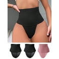 thumbnail image 2 of Women's Shaping Underwear Set - Mesh Splicing, Pure Color (3pcs), 2 of 6