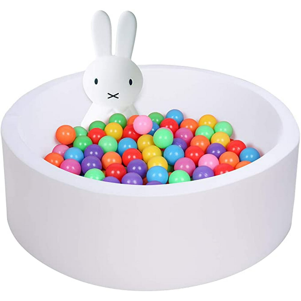 Soft Ball Pit for Toddler, 35" x 12" Foam Ball Pit with Removable Cover