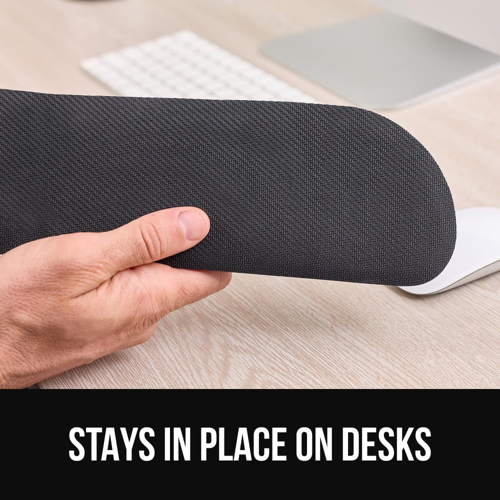 Silky Memory Foam Keyboard Wrist Rest and Mouse Pad for Computer, Ergonomic Typing Support, Desk Office Supplies and Gaming Accessories, Hand & Arm Mousepad Cushions and Coaster Set Black