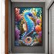thumbnail image 3 of Kit Punto Cruz Caballito Mar Hilo Algodón Ecológico Bordado Obra Arte 40x60cm 11CT, 3 of 9