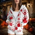 thumbnail image 2 of Towmus Full Zip-up Hoodies Sweatshirts for Women Halloween Outwear Drawstring Oversized Casual Sweatshirts with Pocket, 2 of 5