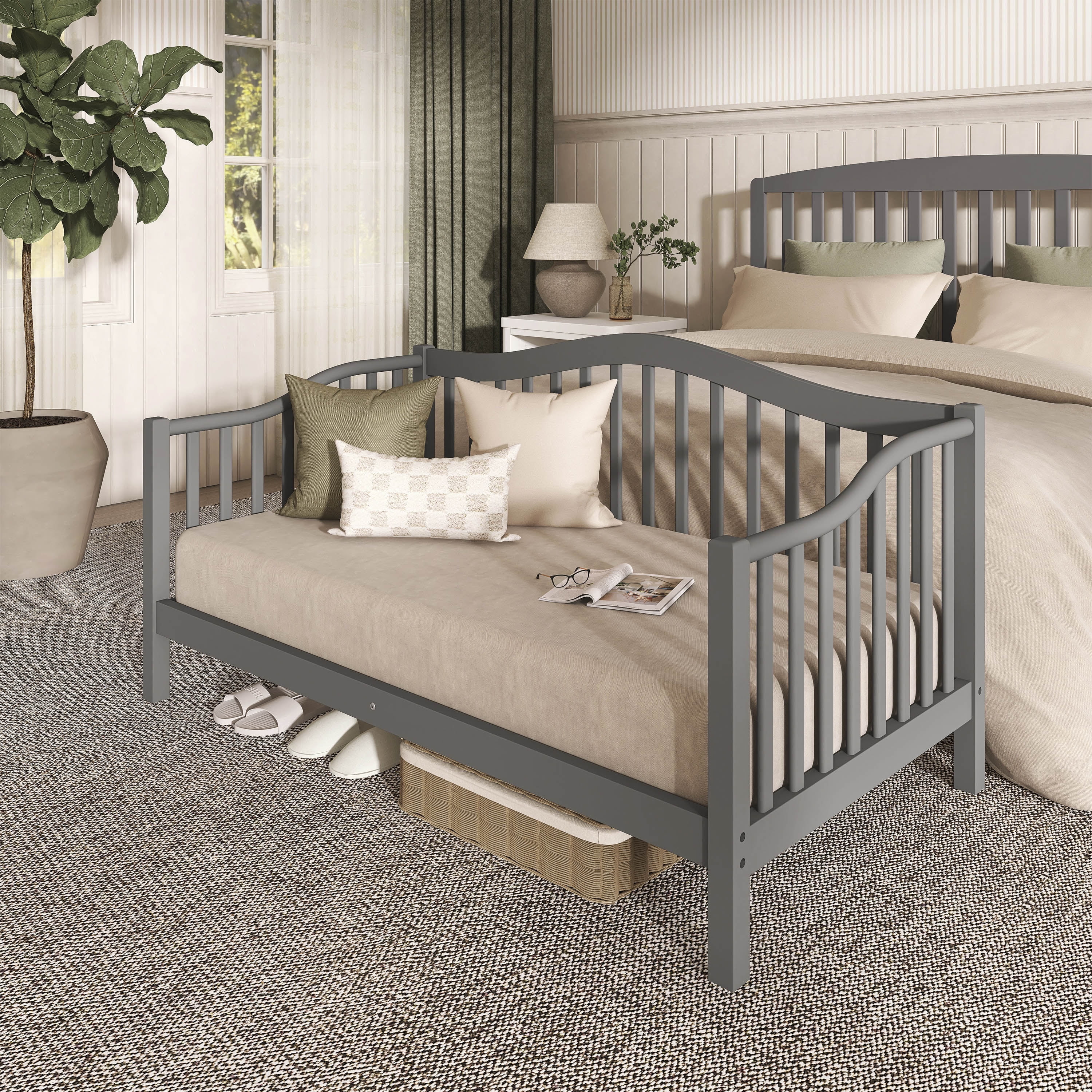 Dream On Me Austin Toddler Daybed in Storm Grey