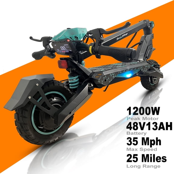 NovaHop G2 Foldable Electric Scooter for Adults and Teens, 35 mph Max Speed, 25 Mile Range, Dual Suspension, Black, UL2272 Certified
