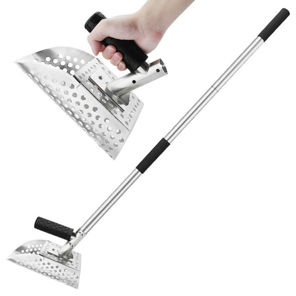 Heavy Duty Sand Scoop for Metal Detecting - Beach Screen Treasure Hunts, Sand Shovels, Metal Detector Detection Accessories, and Digging Tools